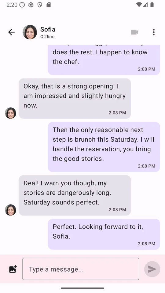 Sugurr app: chat